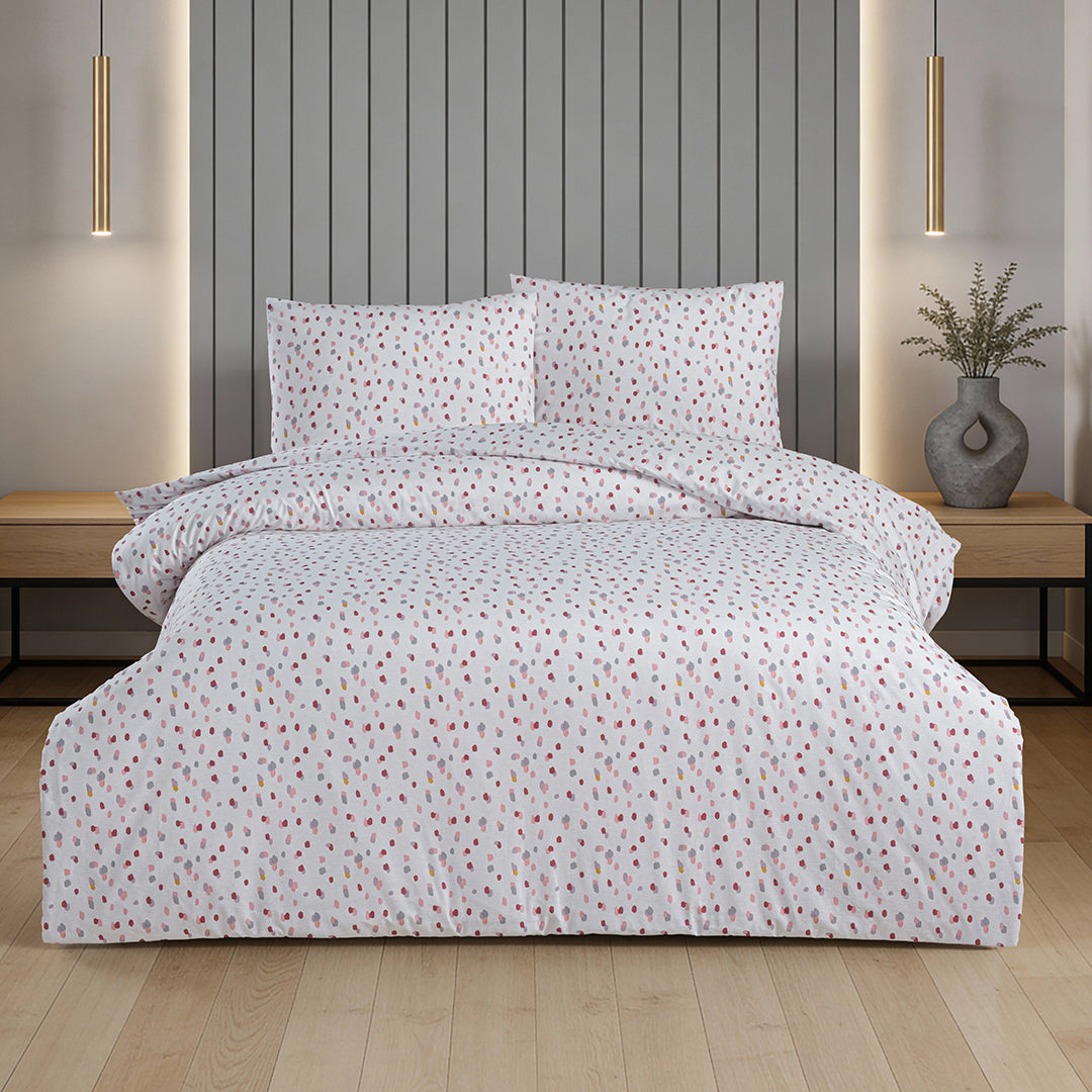 Lunares King Size Ranforce Nevresim Seti Lila (3 Parça)