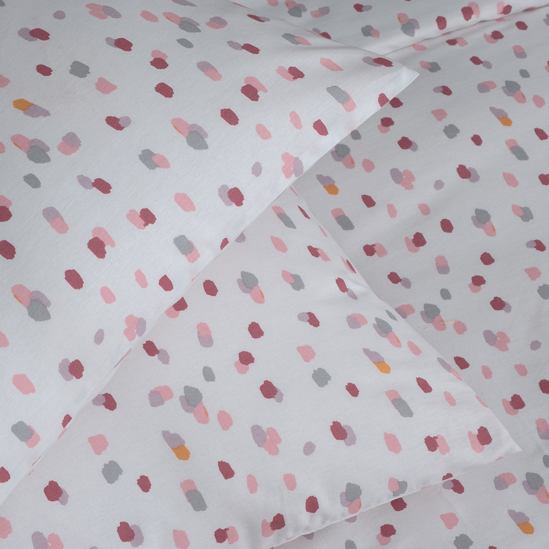 Lunares Single %100 Cotton Ranforce Duvet Cover Set Lilac (2 Pieces)