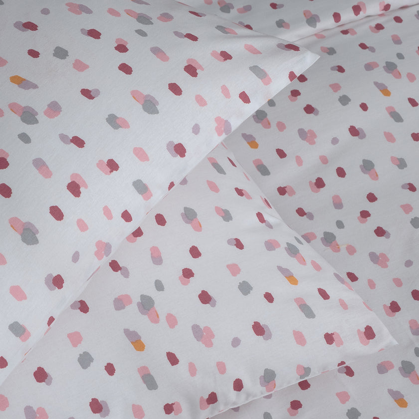 Lunares Single %100 Cotton Ranforce Duvet Cover Set Lilac (2 Pieces)