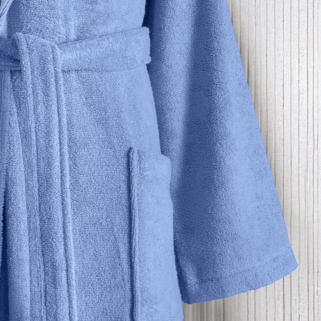 Mais %100 Pamuk Bornoz Mavi