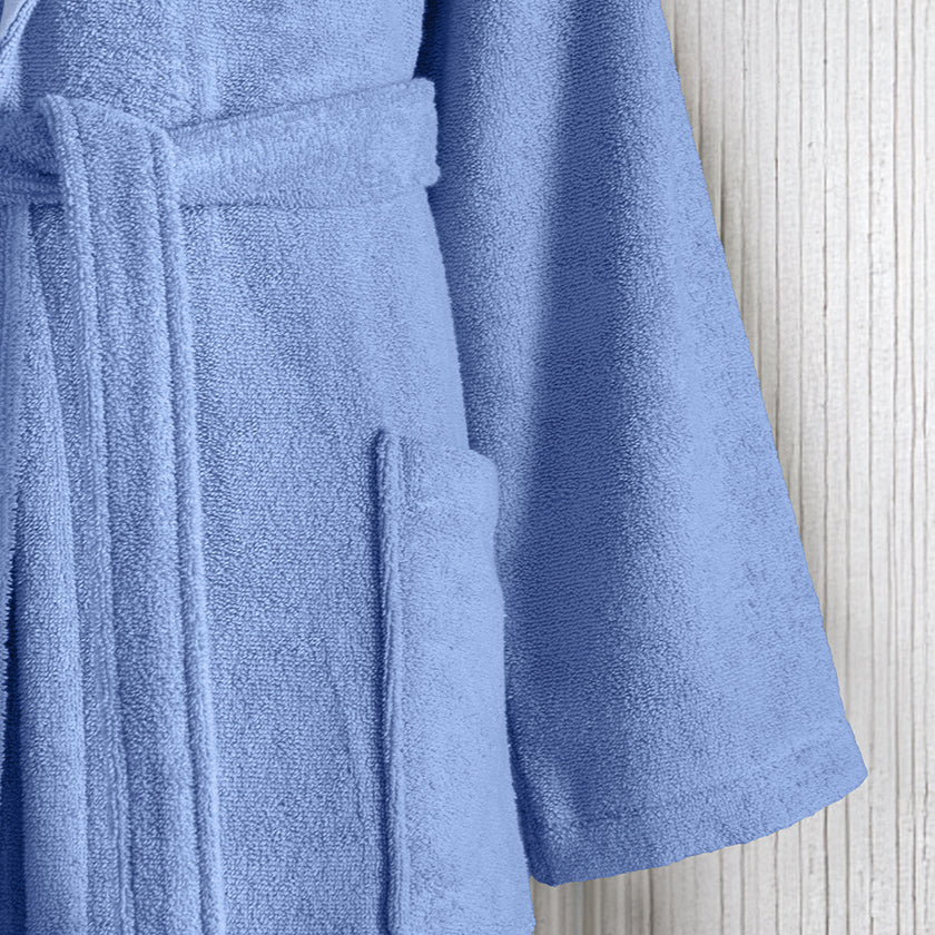 Mais %100 Pamuk Bornoz Mavi