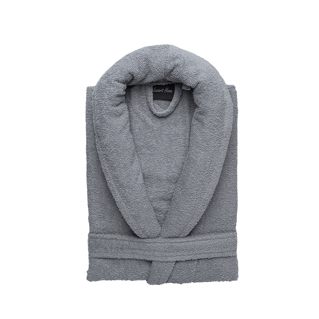 Марк Большой размер Унисекс Халат Серый