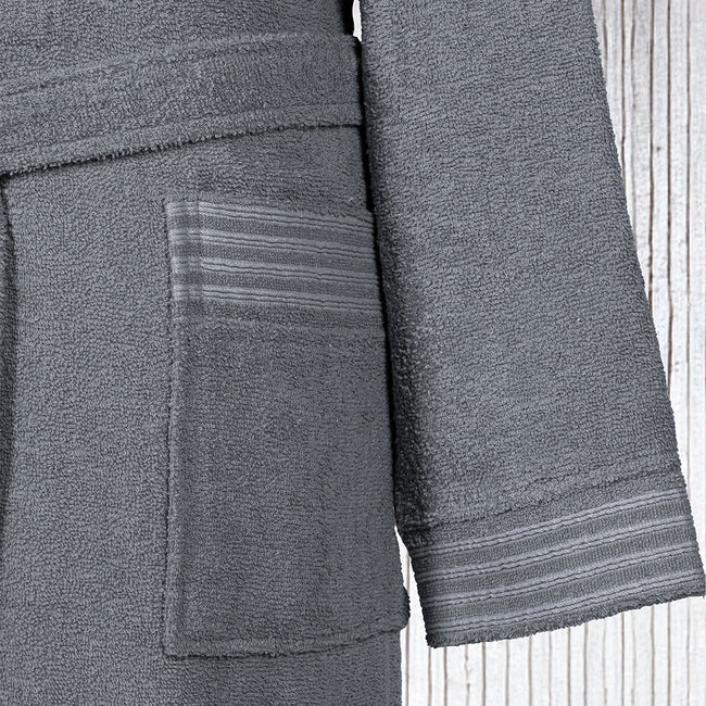 Mark Büyük Beden Unisex Bornoz Gri