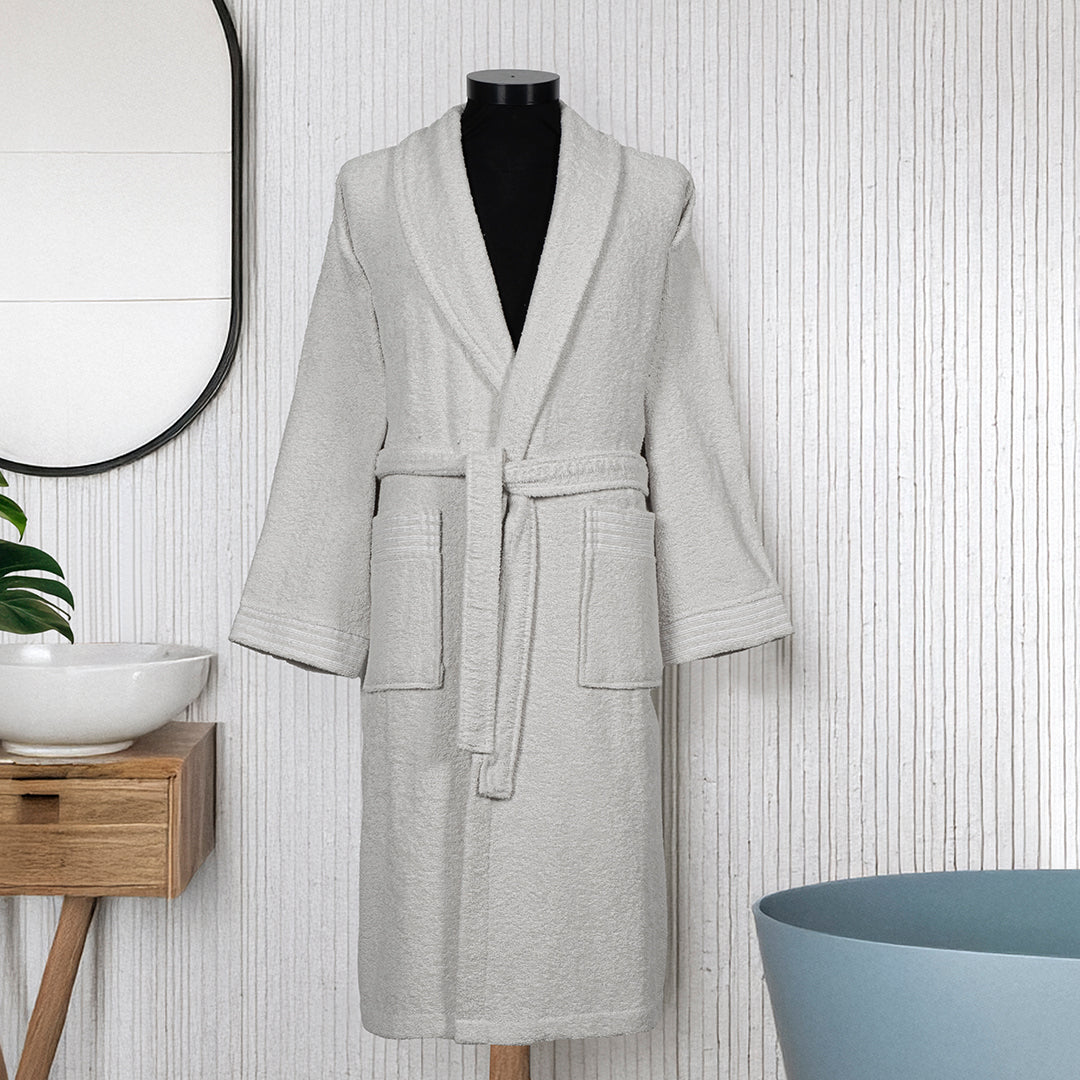 Mark Plus Size Unisex Bathrobe Grey