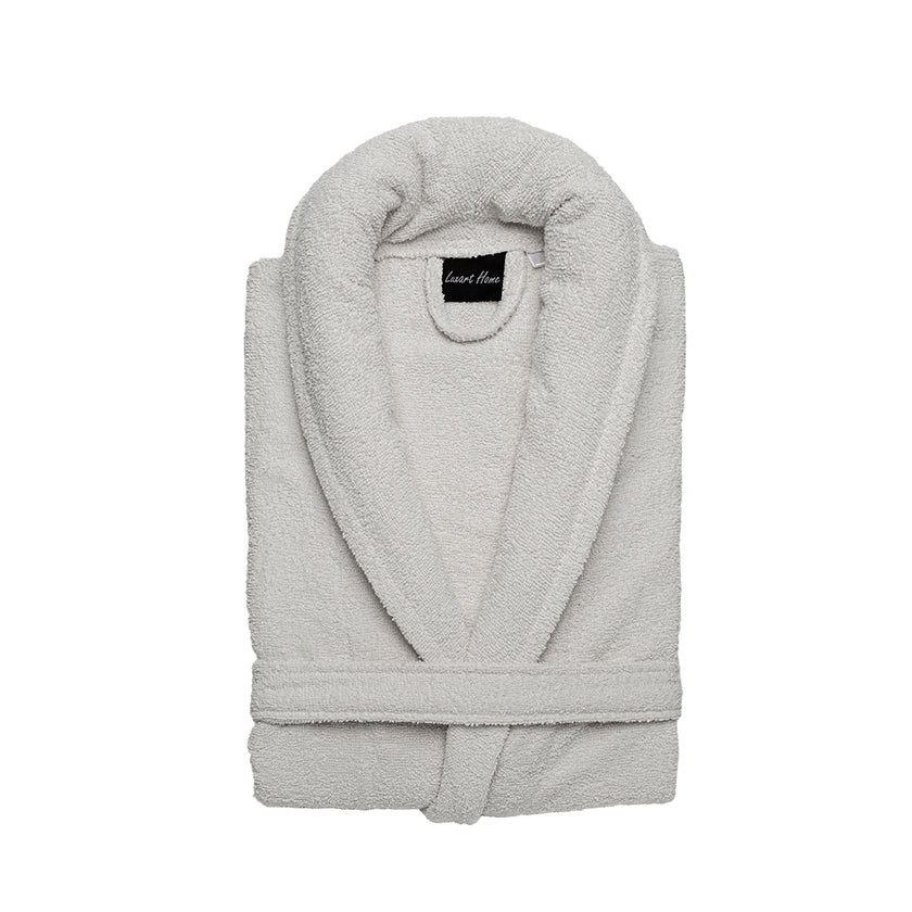 Mark Plus Size Unisex Bathrobe Grey