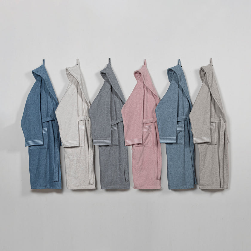 Mark Plus Size Unisex Bathrobe Grey