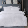 Minna Jacquard Satin Double Duvet Cover Set Light Gray (6 Pieces)