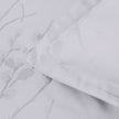 Minna Jacquard Satin Double Duvet Cover Set Light Gray (6 Pieces)