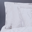 Minna Jacquard Satin Double Duvet Cover Set Light Gray (6 Pieces)