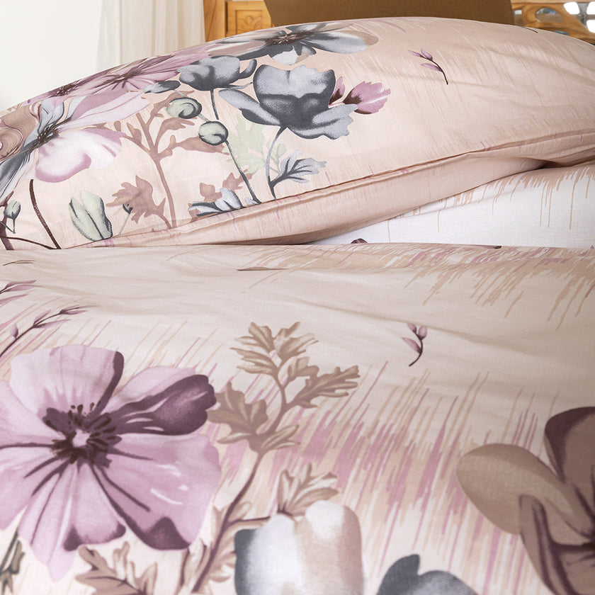Miranda Double Ranforce Duvet Cover Set Beige (4 Pieces)
