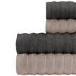 Monna 100% Cotton 4-Piece Hammam Set Anthracite/Beige