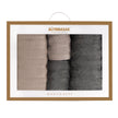 Monna 100% Cotton 4-Piece Hammam Set Anthracite/Beige