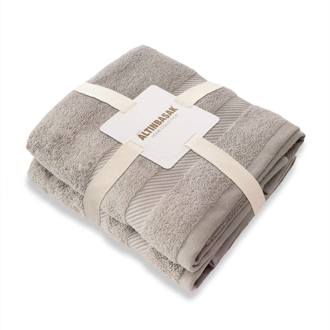 نوري %100 قطن مجموعة من منشفتين