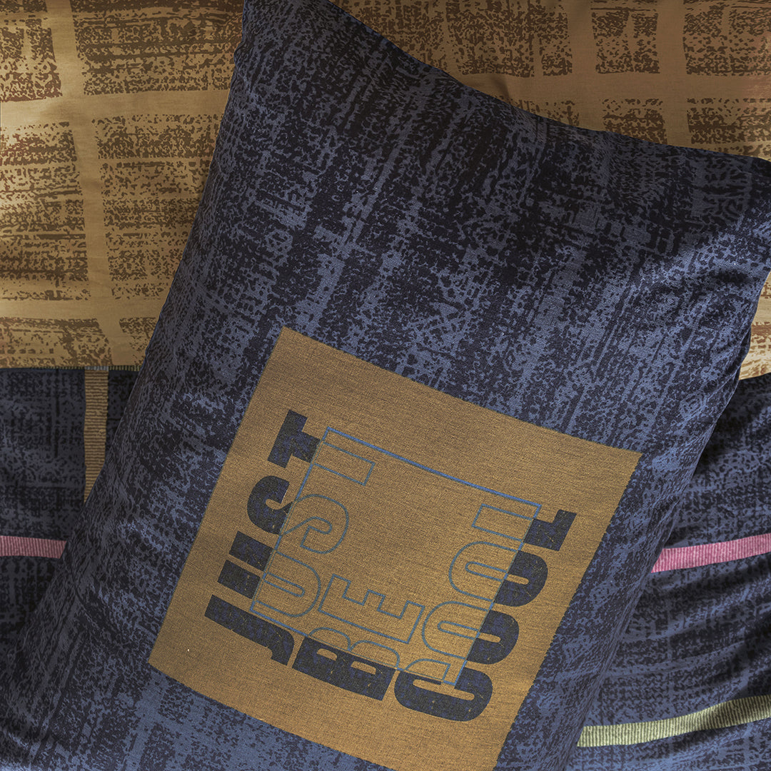 أوديسا طقم مفروشات مزدوجة رانفورس بلون الكحلي (4 قطع)