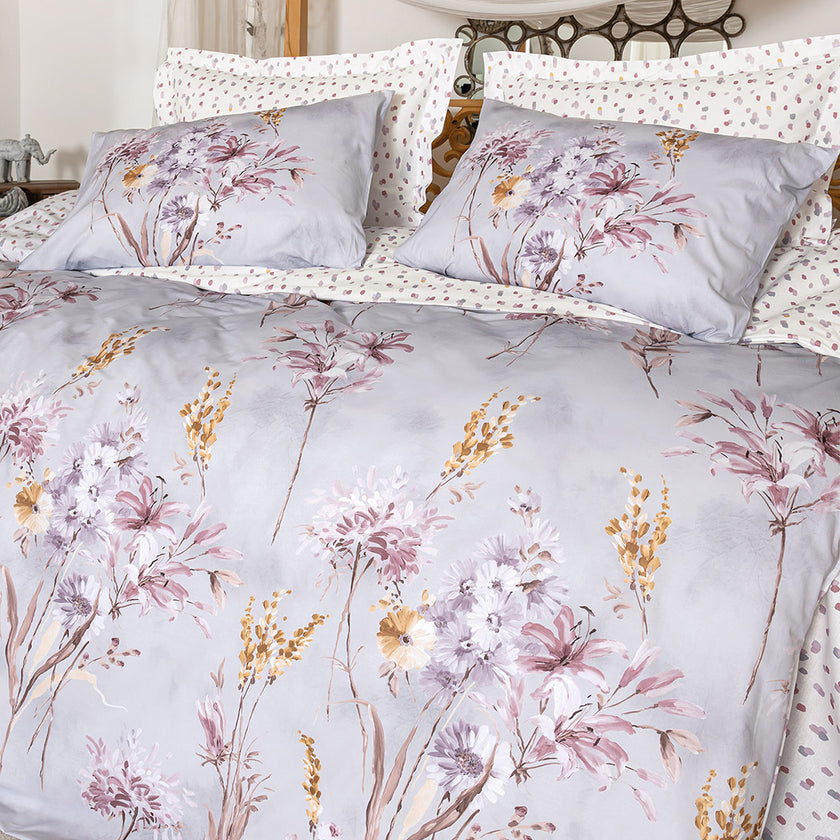 Ofelya Double Ranforce Duvet Cover Set Lilac (4 Pieces)