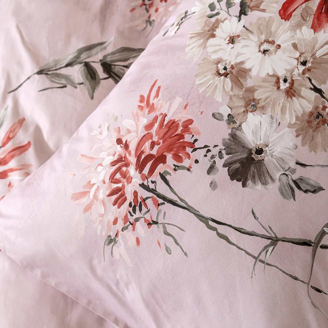 Ophelia Double Ranforce Duvet Cover Set Light Powder Pink (4 Pieces)