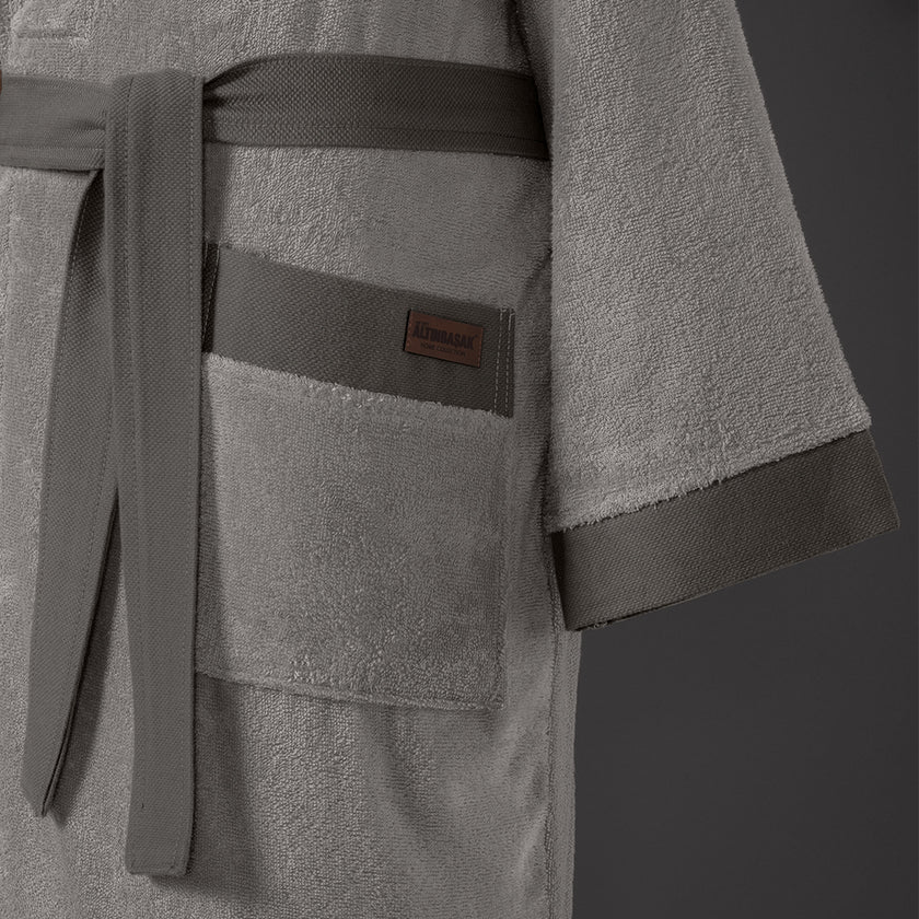Orion Bamboo Unisex Bathrobe Gray
