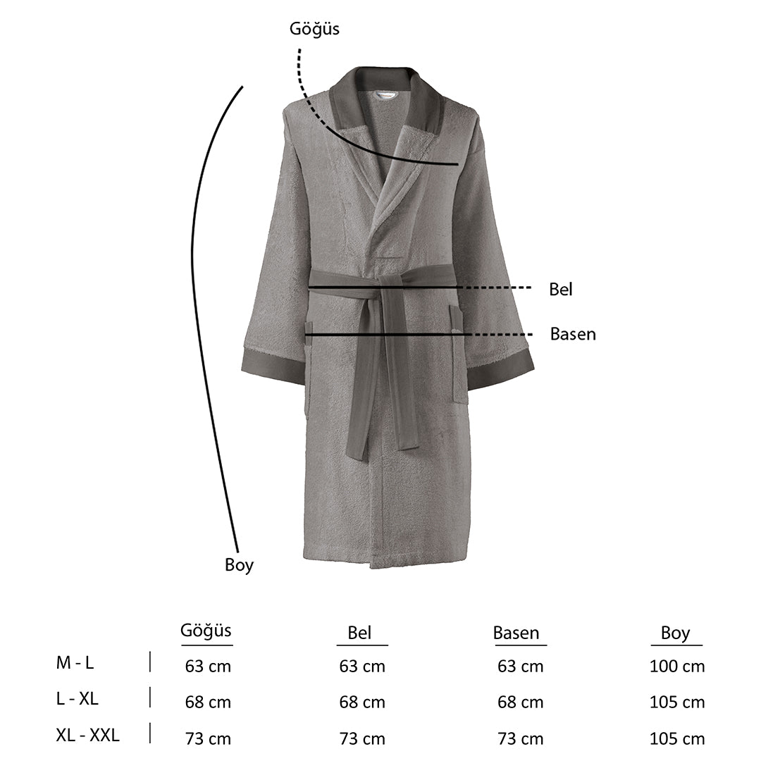 Orion Bamboo Unisex Bathrobe Gray