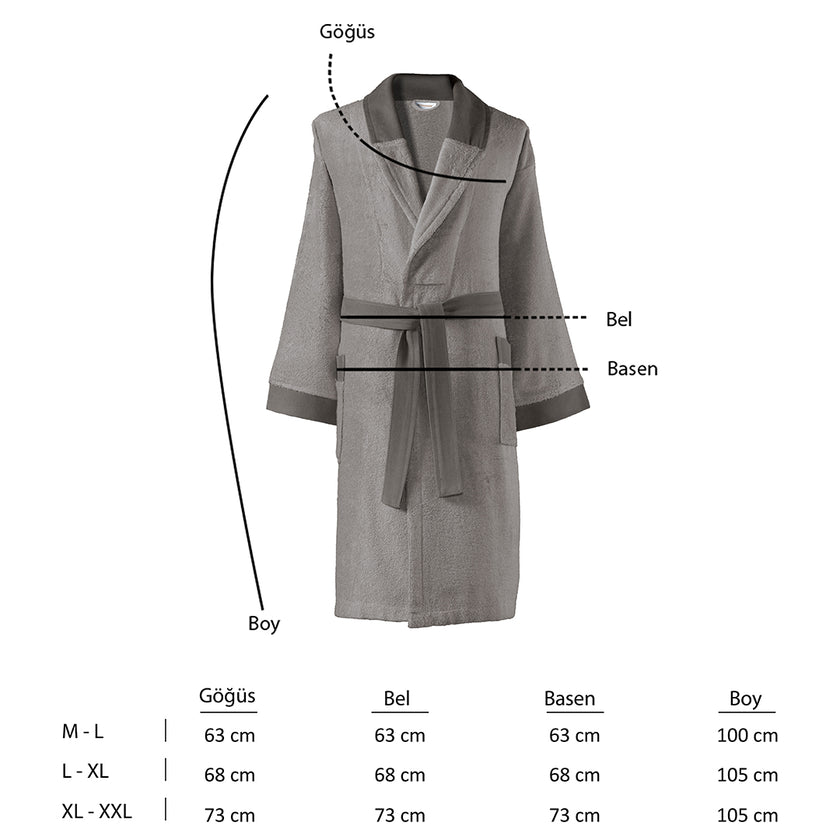 Orion Bamboo Unisex Bathrobe Gray