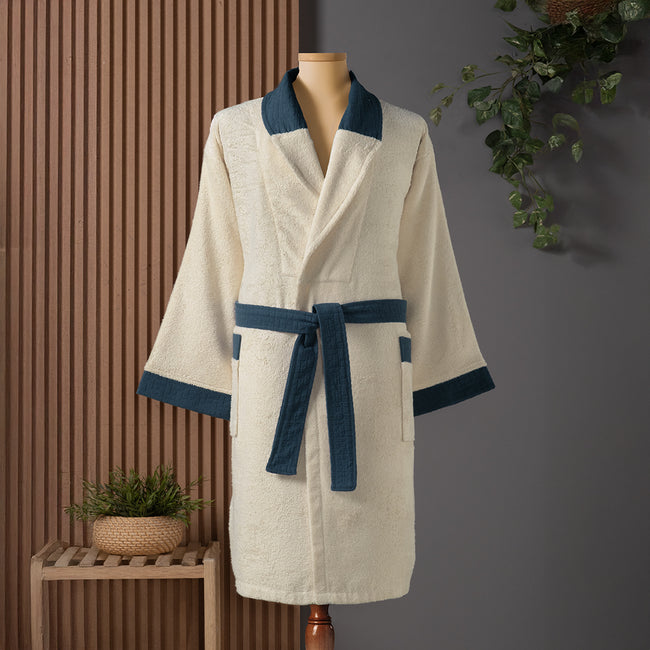 Orion Bamboo Unisex Bathrobe Ecru
