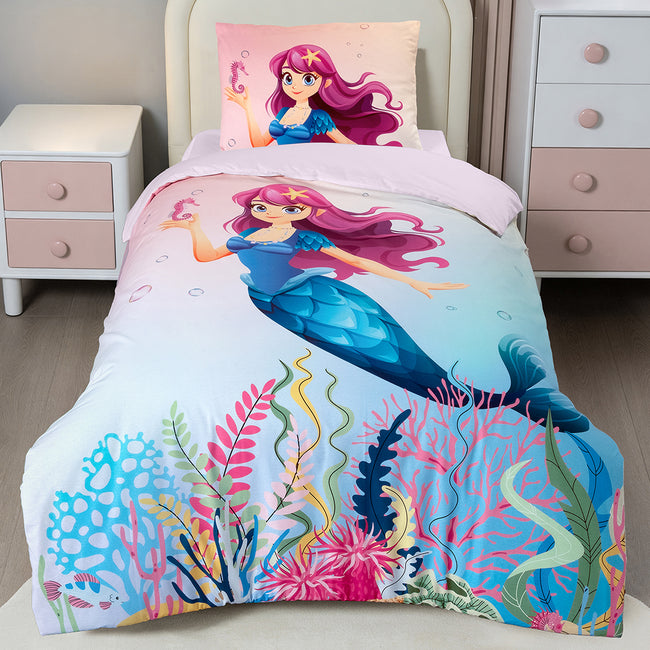 Pixie Tek Kişilik %100 Pamuk Ranforce Nevresim Takımı Pembe (3 Parça)