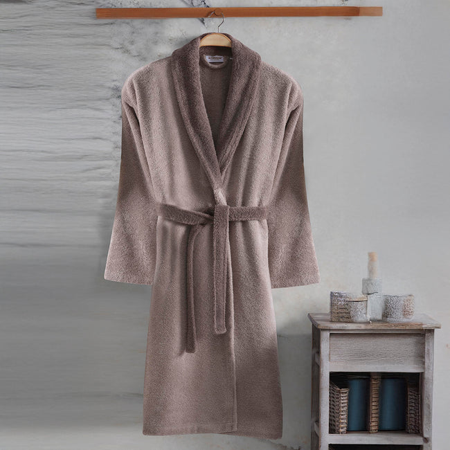 روب بولي %100 قطن للجنسين بلون بيج