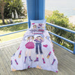 Rachel Single Ranforce Duvet Cover Set Blue (3 Pieces)