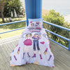 Rachel Single Ranforce Duvet Cover Set Blue (3 Pieces)