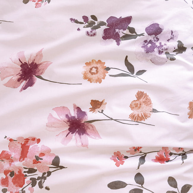 Raina Çift Kişilik Ranforce Nevresim Takımı Pudra (4 Parça)