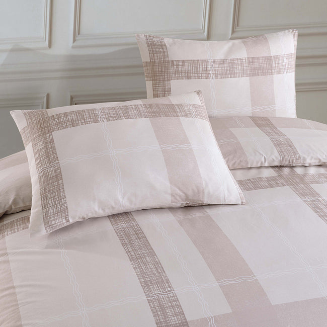 Rexos Çift Kişilik Ranforce Nevresim Takımı Bej (4 Parça)