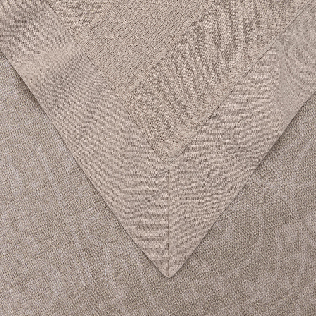 River Çift Kişilik %100 Pamuk Pike Seti Bej (4 Parça)