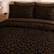 Roar Çift Kişilik %100 Pamuk Saten Nevresim Takımı Kahve 80 Tel (6 Parça)