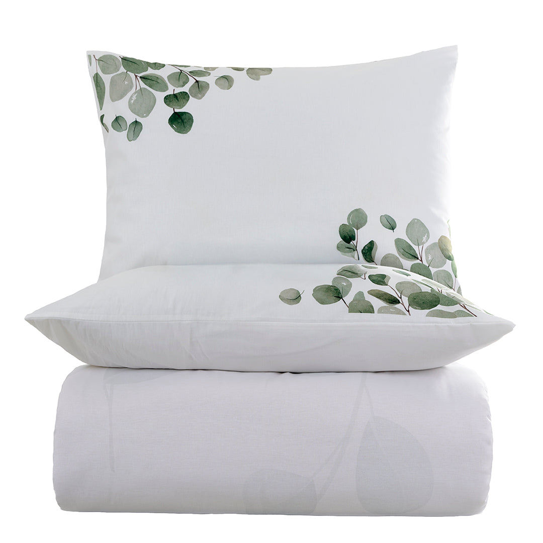 Salvia Çift Kişilik %100 Pamuk Ranforce Nevresim Seti Mint 57 Tel (3 Parça)