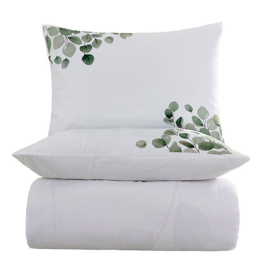 Salvia Çift Kişilik %100 Pamuk Ranforce Nevresim Seti Mint 57 Tel (3 Parça)