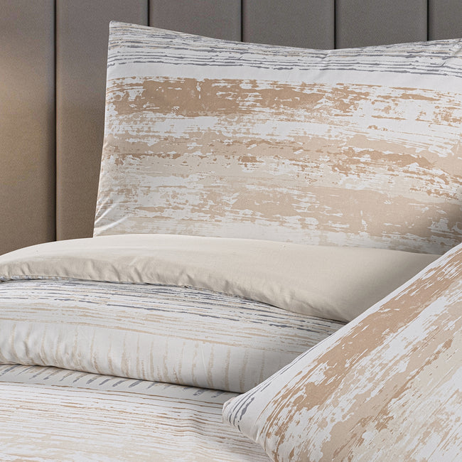 Sand Wave Çift Kişilik %100 Pamuk Ranforce Nevresim Seti Kahve (3 Parça)