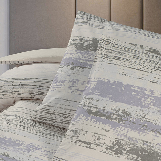 Sand Wave Çift Kişilik %100 Pamuk Ranforce Nevresim Seti Mor (3 Parça)