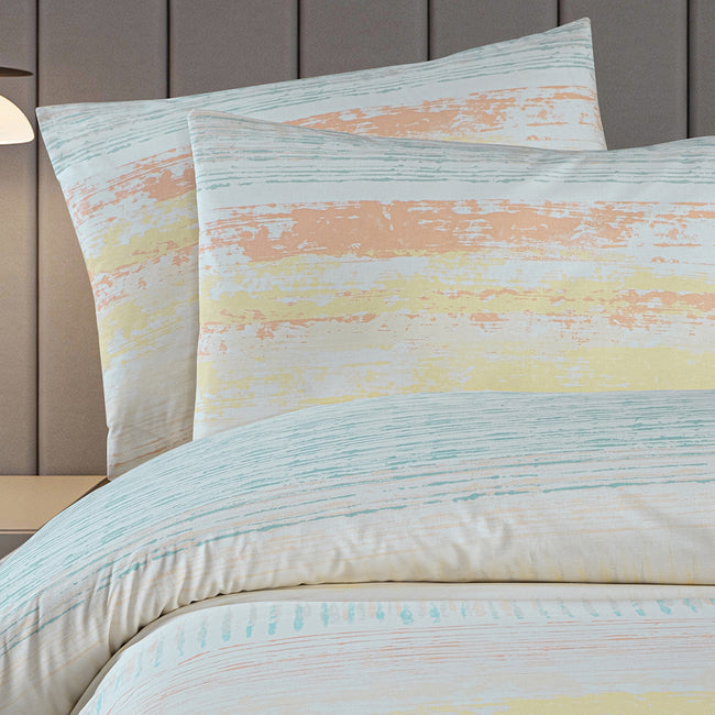 Sand Wave Çift Kişilik %100 Pamuk Ranforce Nevresim Seti Sarı (3 Parça)