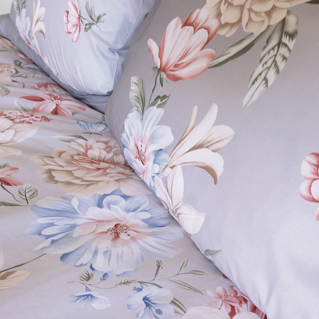 Selene Çift Kişilik Ranforce Nevresim Takımı Pudra (4 Parça)