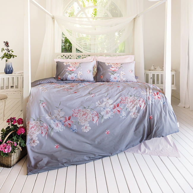 Selene Çift Kişilik Ranforce Nevresim Takımı Pudra (4 Parça)