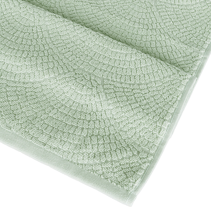 Lavenza %100 Pamuk Jakarlı 2'li Banyo Seti Mint 50x90/90x150