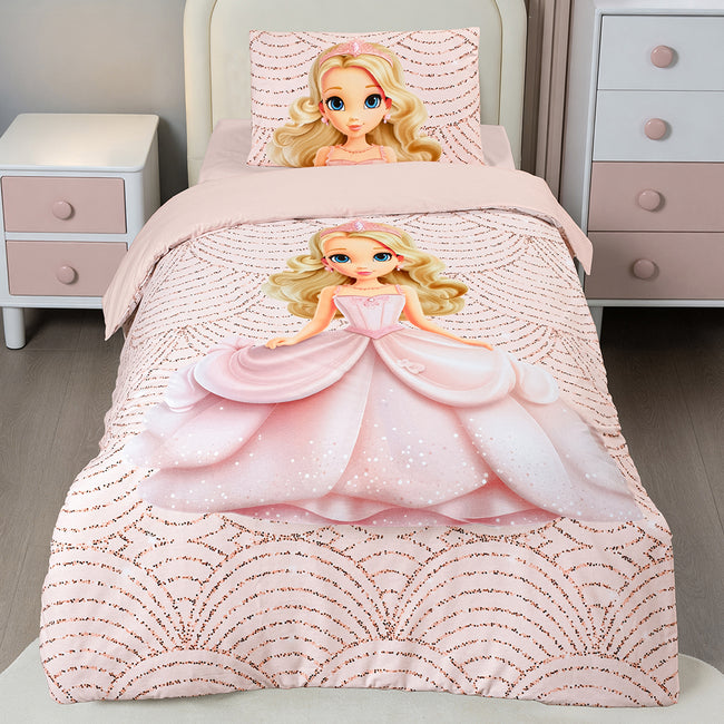 Tiara Tek Kişilik %100 Pamuk Ranforce Nevresim Takımı Pudra (3 Parça)