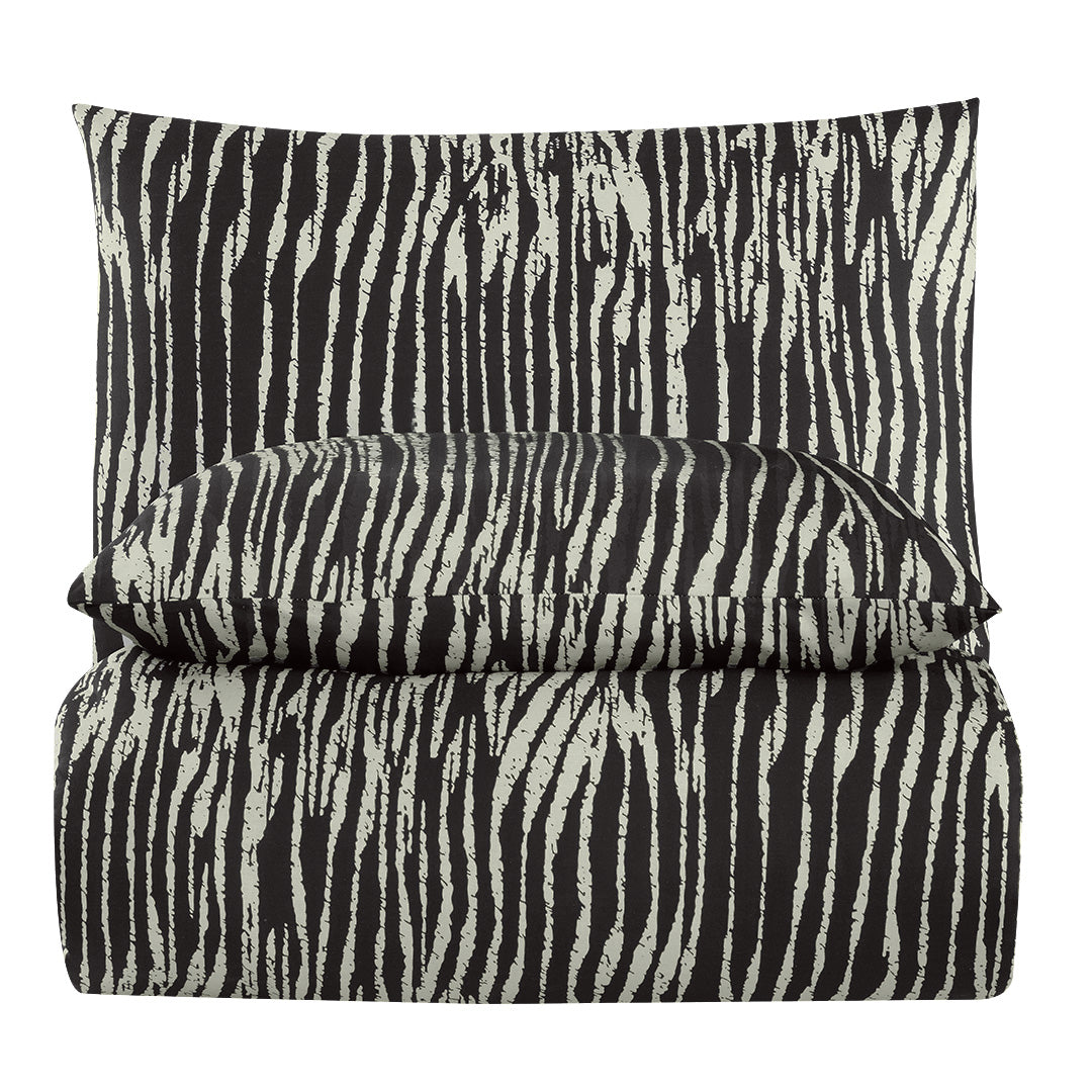 Tiger Çift Kişilik %100 Pamuk Ranforce Nevresim Seti Siyah 57 Tel (3 Parça)