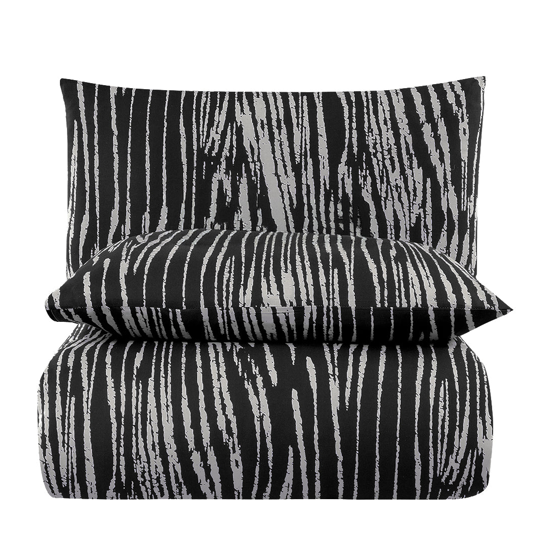Tiger Çift Kişilik %100 Pamuk Ranforce Nevresim Seti Gri/Siyah 57 Tel (3 Parça)
