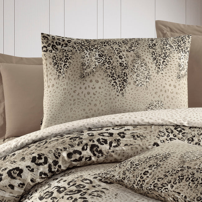 Tigra Tek Kişilik Ranforce Nevresim Takımı Bej (3 Parça)