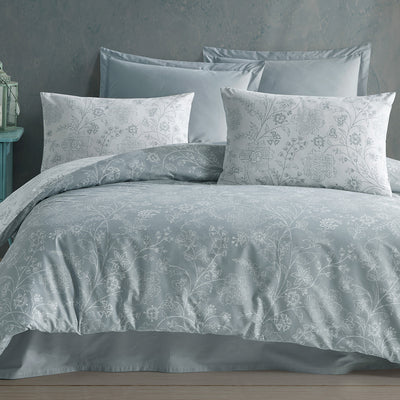 Unique Double Ranforce Duvet Cover Set Mint (4 Pieces)