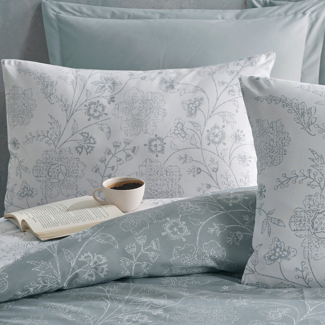 Unique Double Ranforce Duvet Cover Set Mint (4 Pieces)
