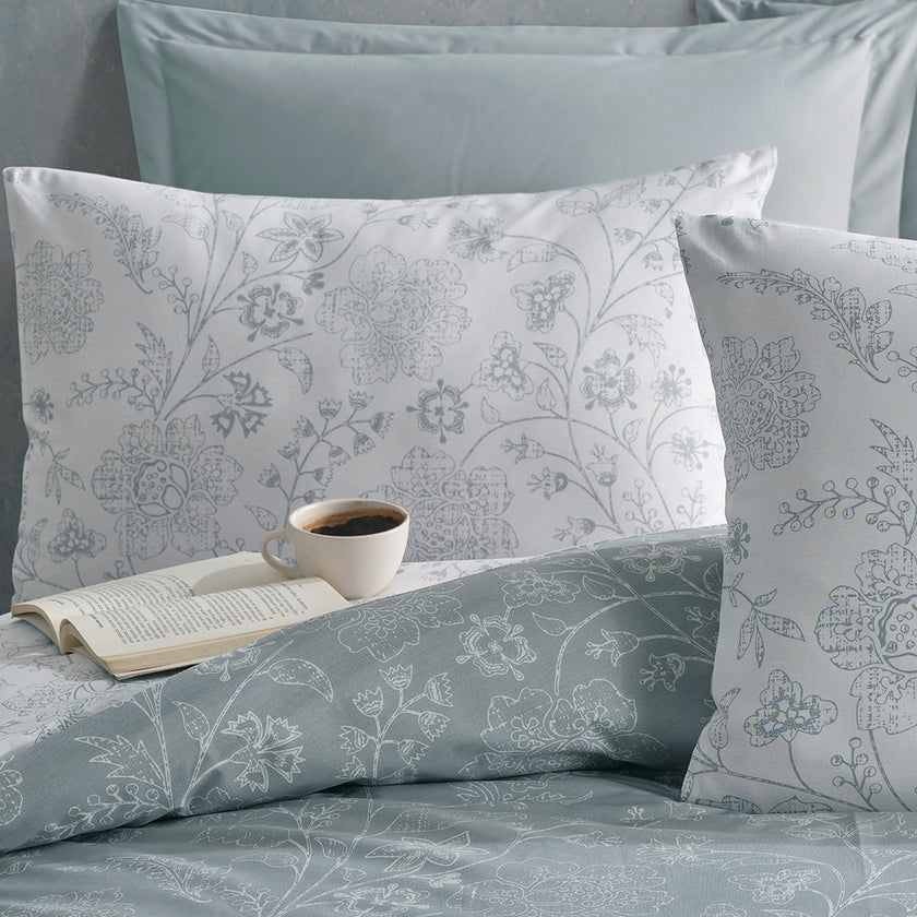 Unique Double Ranforce Duvet Cover Set Mint (4 Pieces)