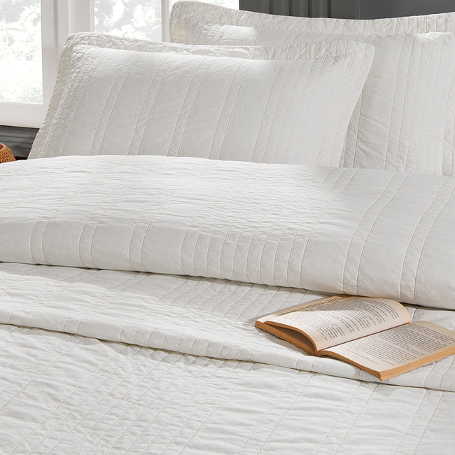 Valentina Çift Kişilik Yatak Örtüsü Ekru (3 Parça)