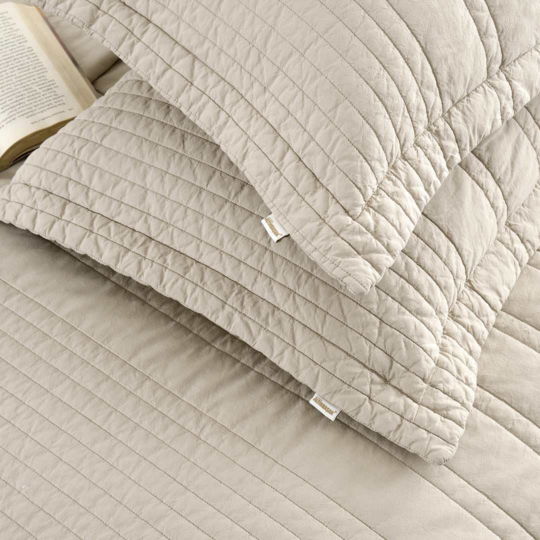 Valentina Double Duvet Cover Set Beige (3 Pieces)