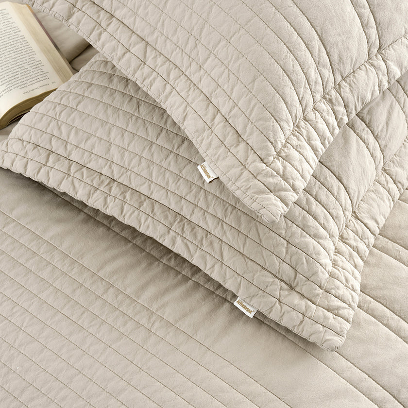 Valentina Double Duvet Cover Set Beige (3 Pieces)